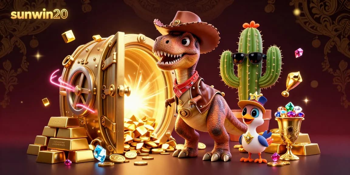 Experience thrill and excitement with sunwin20 featuring dynamic characters in a vibrant casino setting.