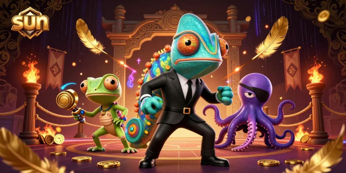 Experience a thrilling sun-inspired online casino adventure with vibrant characters and dynamic elements.