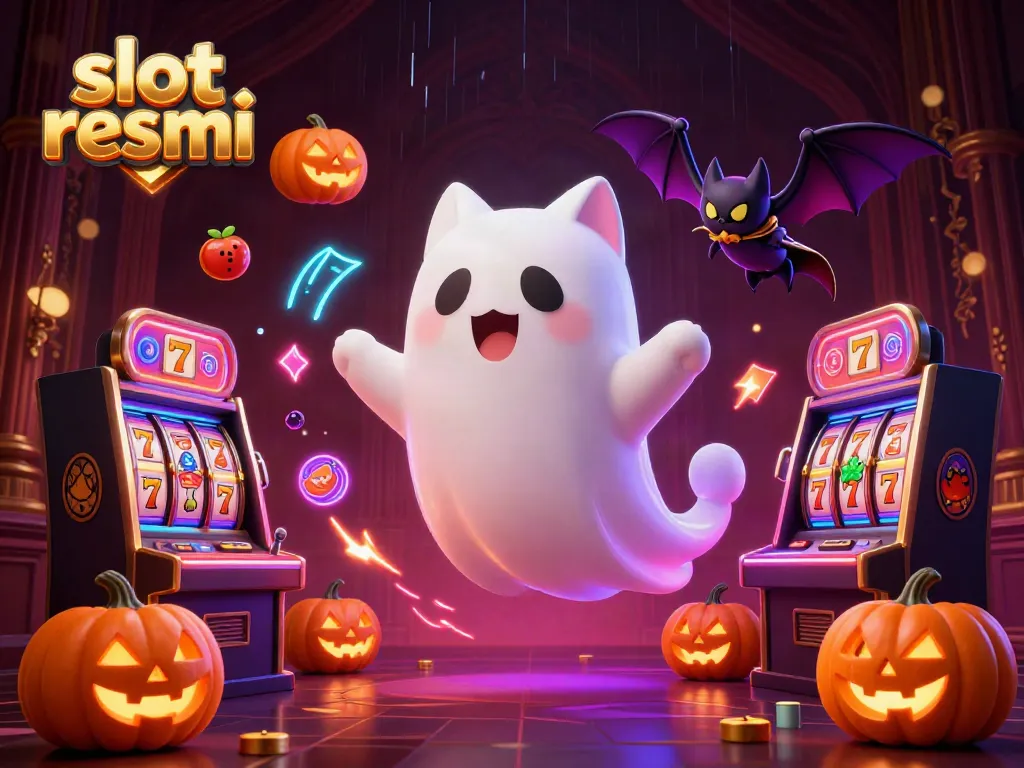 Engage with slot resmi in an immersive, dynamic casino scene showcasing fun characters and exciting elements.