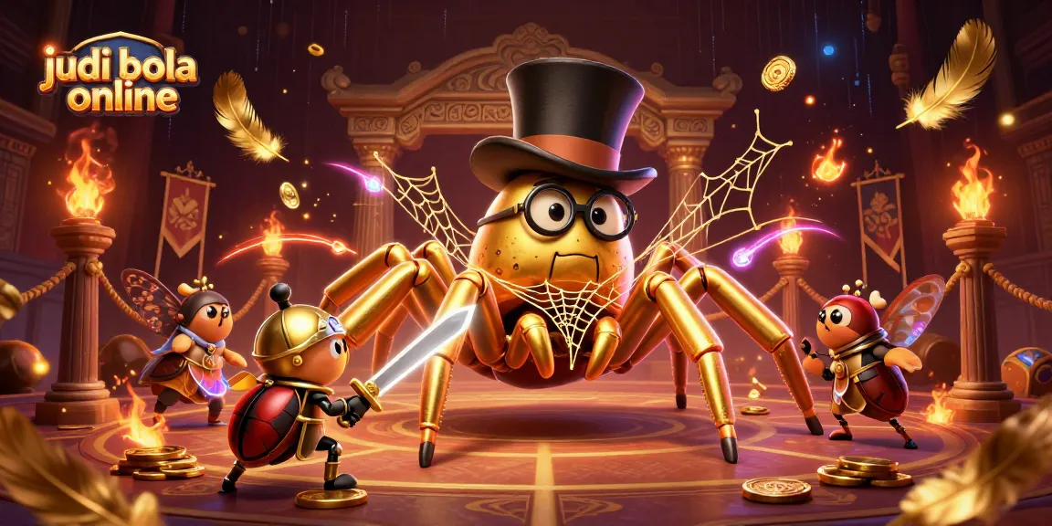 Experience judi bola online excitement with vibrant characters and rich casino elements in a dynamic scene.