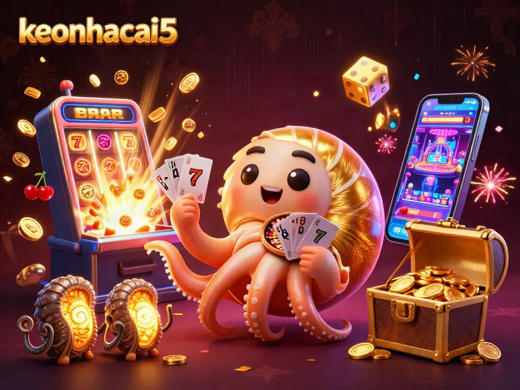 Engage with keonhacai5 as the nautilus spins roulette, coins explode from jackpot slots.