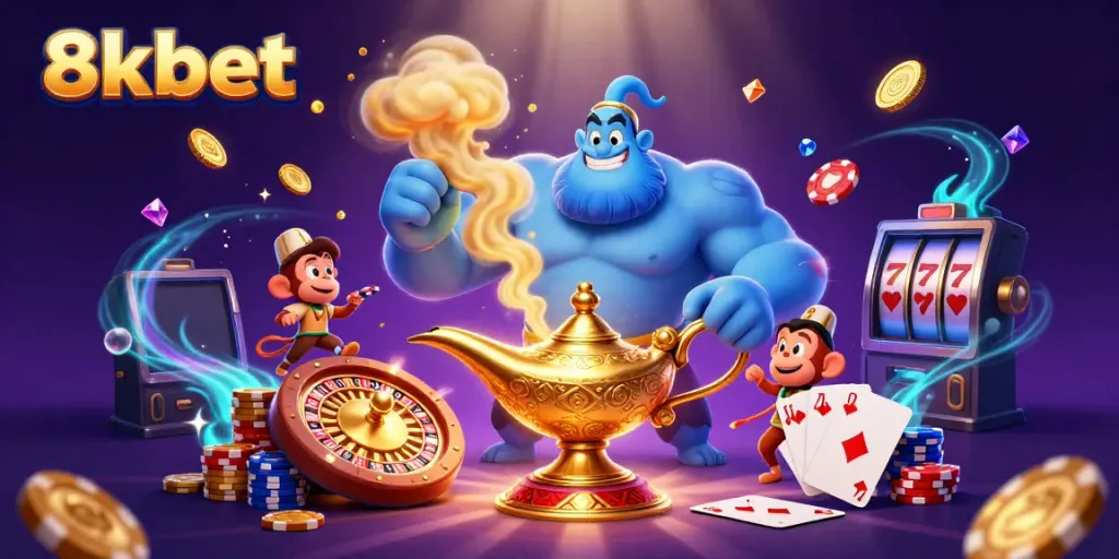 Bet on exciting casino experiences with 8kbet featuring vibrant 3D characters and gameplay elements.