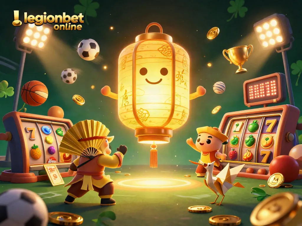 Experience winning at legionbet online with this vibrant casino illustration.