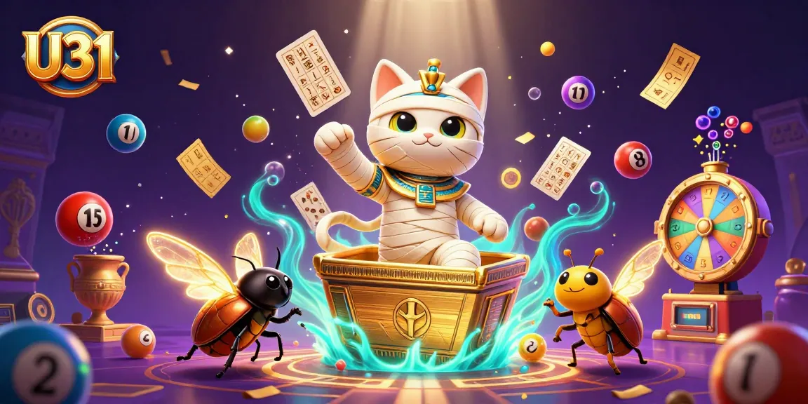 Experience thrilling gameplay with U31 in a vibrant casino scene featuring an Egyptian mummy and golden treasures.